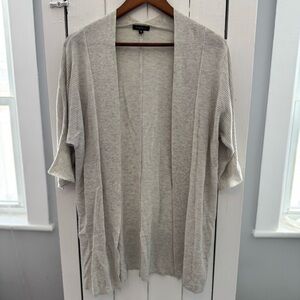 Dynamite Light Gray Open-Front Cardigan